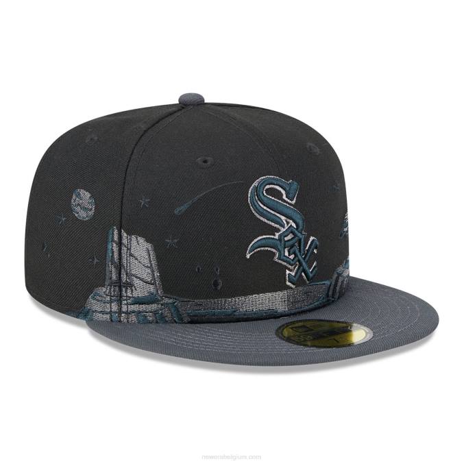 New Era chicago white sox planetary black 59fifty getailleerde pet BT241337