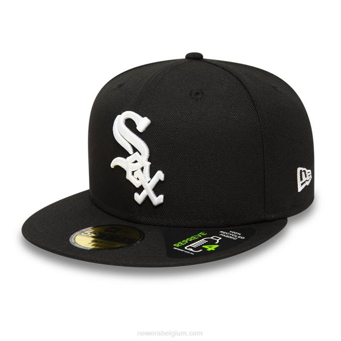 New Era chicago white sox repreve zwarte 59fifty getailleerde pet BT24820