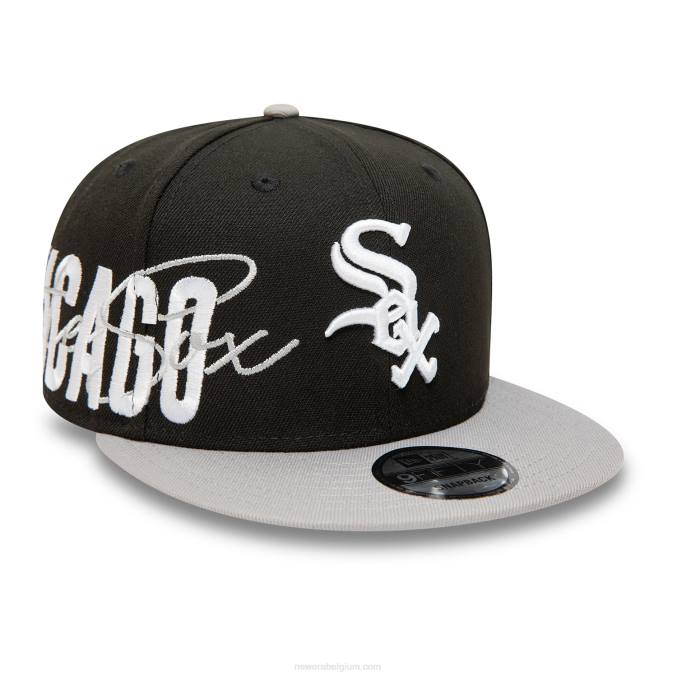 New Era chicago white sox side font zwarte 9fifty snapback pet BT241970
