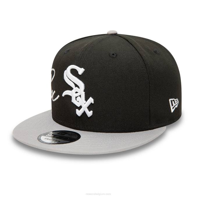 New Era chicago white sox side font zwarte 9fifty snapback pet BT241970