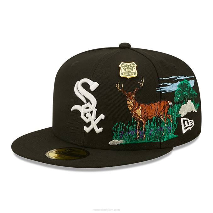 New Era chicago white sox state park zwarte 59fifty getailleerde pet BT24159