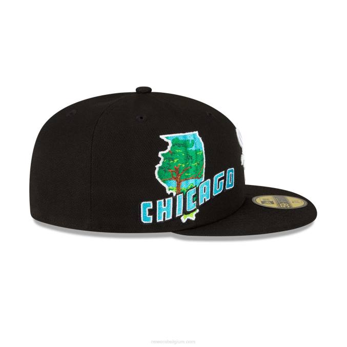 New Era chicago white sox stateview zwarte 59fifty getailleerde pet BT241048