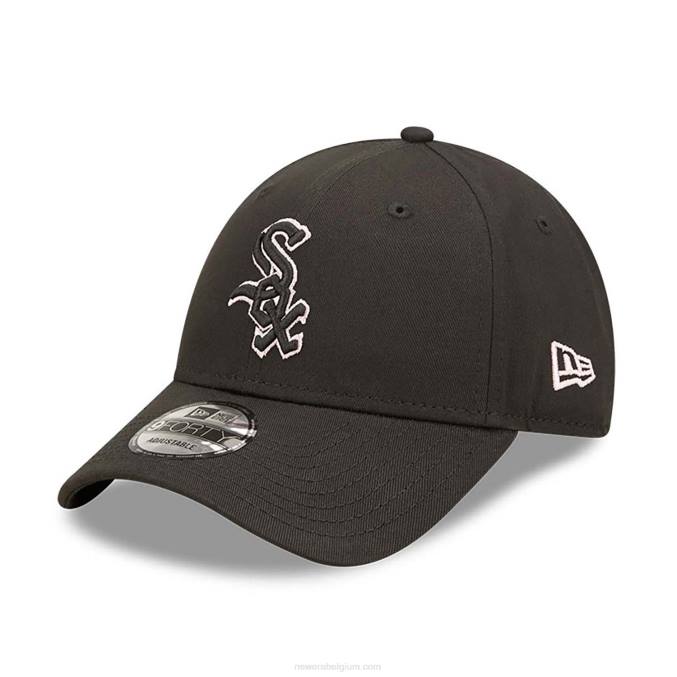 New Era chicago white sox team outline zwarte 9forty verstelbare pet BT241516