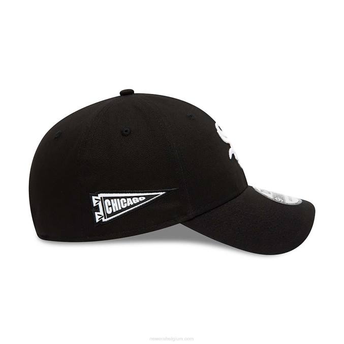 New Era chicago white sox team side patch zwarte 9forty verstelbare pet BT241730