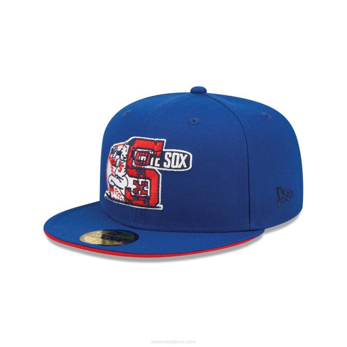 New Era chicago white sox teamkleur blauw 59fifty getailleerde pet BT24946