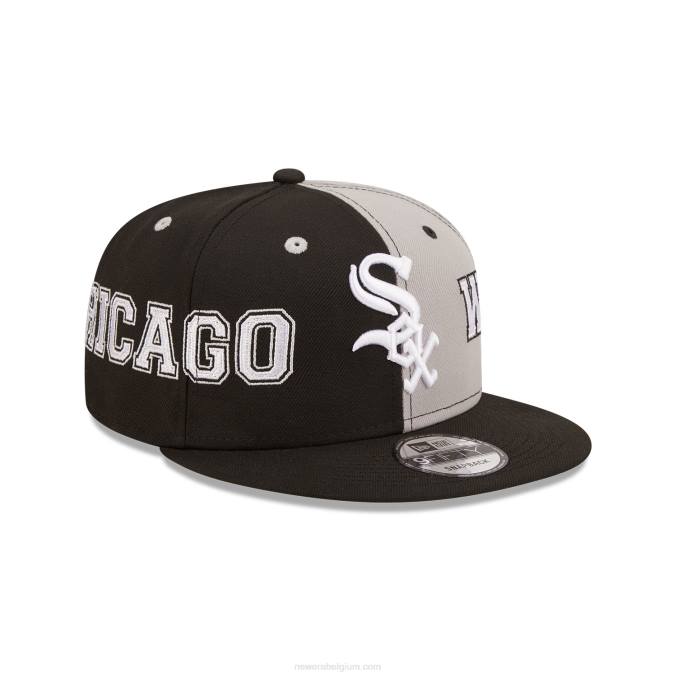 New Era chicago white sox teamsplit zwarte 9fifty snapback pet BT241830