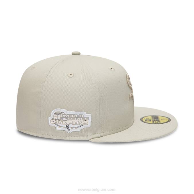 New Era chicago white sox world series tonale lichtbeige 59fifty getailleerde pet BT241427