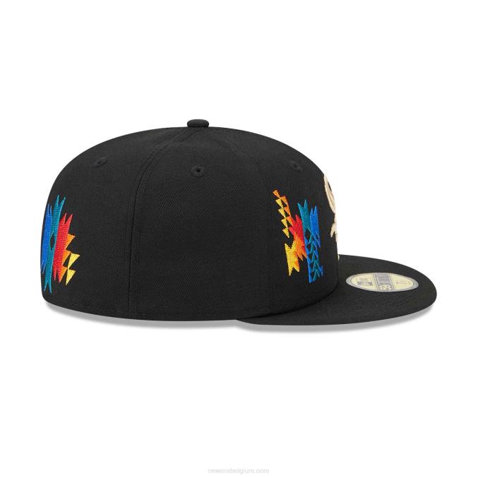 New Era chicago white sox zuidwestelijke zwarte 59fifty getailleerde pet BT24821