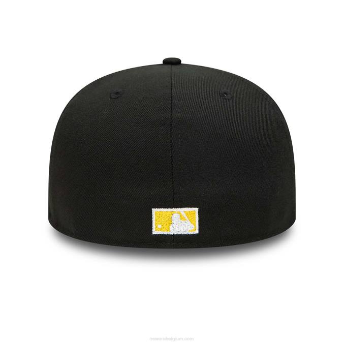 New Era chicago wit sox zwart en geel 59fifty getailleerde pet BT24264