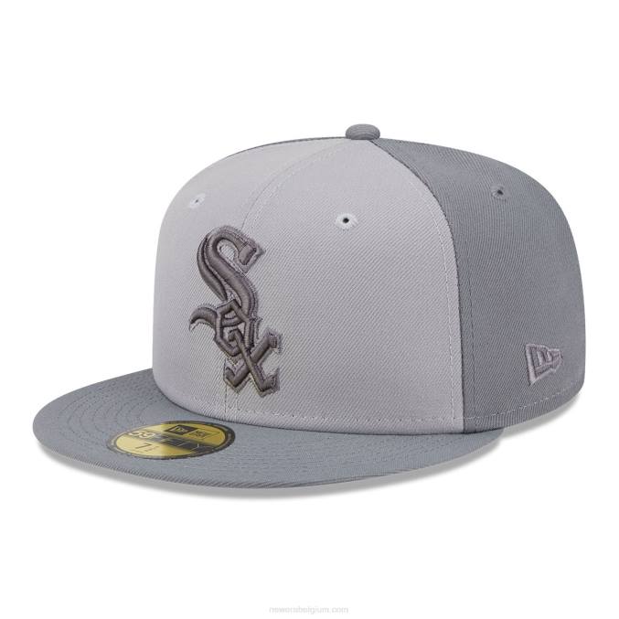 New Era chicago witte sox driekleurige teamgrijze 59fifty getailleerde pet BT241157