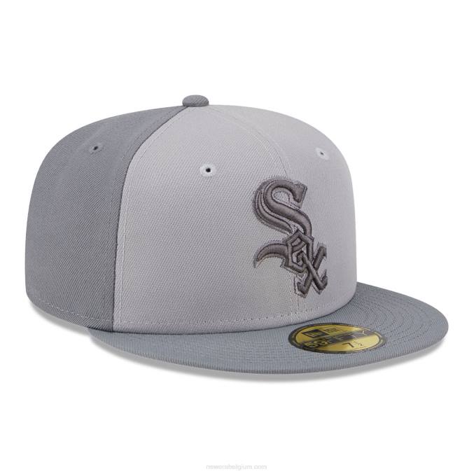 New Era chicago witte sox driekleurige teamgrijze 59fifty getailleerde pet BT241157
