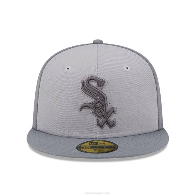 New Era chicago witte sox driekleurige teamgrijze 59fifty getailleerde pet BT241157