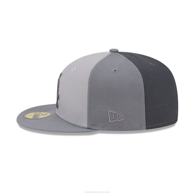 New Era chicago witte sox driekleurige teamgrijze 59fifty getailleerde pet BT241157