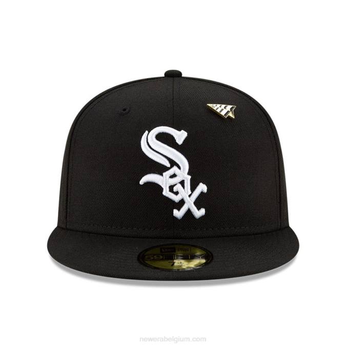 New Era chicago witte sox papieren vliegtuigen x mlb zwarte 59fifty getailleerde pet BT241176