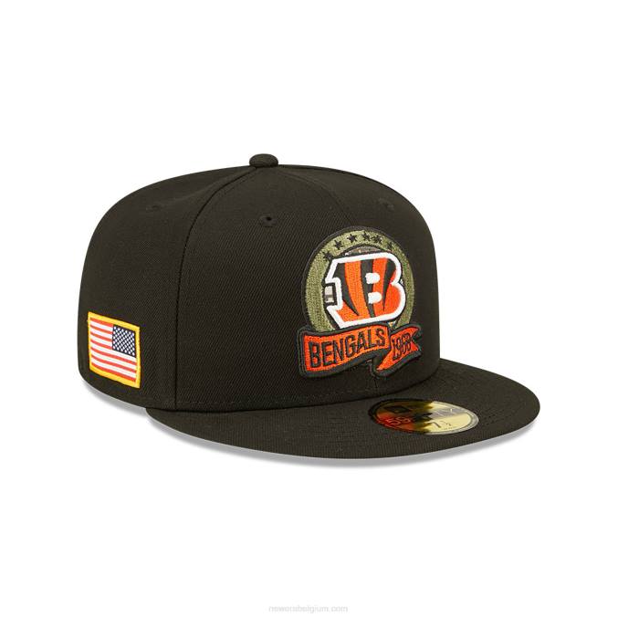 New Era cincinnati beagals nfl salute to service zwarte 59fifty getailleerde pet BT241240