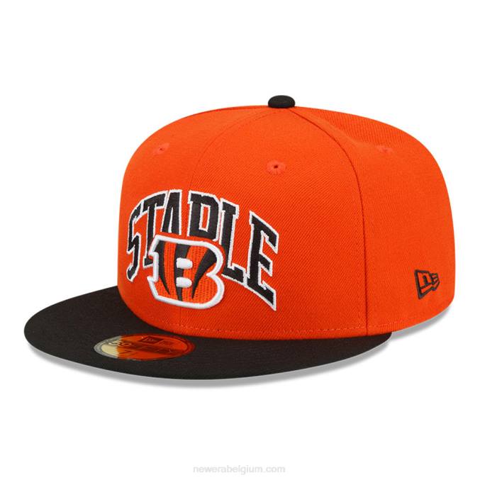 New Era cincinnati bengals x nietje oranje 59fifty getailleerde pet BT241084