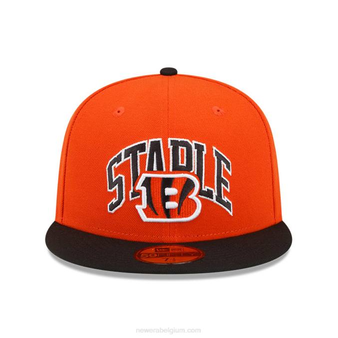New Era cincinnati bengals x nietje oranje 59fifty getailleerde pet BT241084
