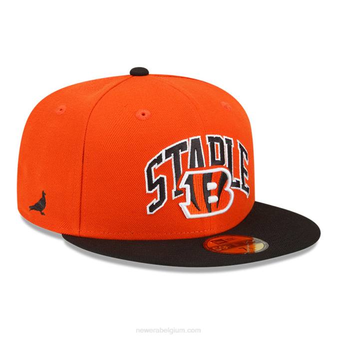 New Era cincinnati bengals x nietje oranje 59fifty getailleerde pet BT241084