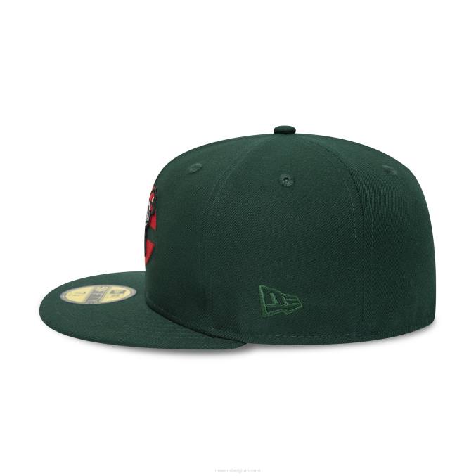 New Era cincinnati reds 1975 donkergroene 59fifty getailleerde pet BT24125
