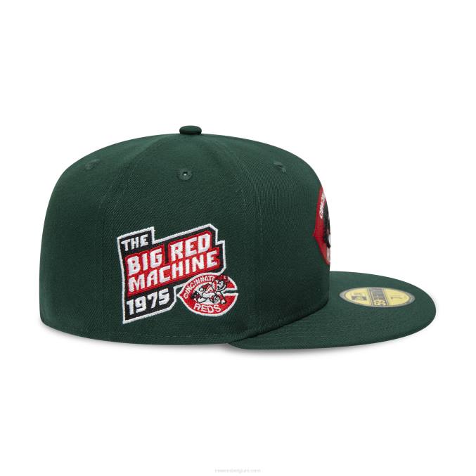 New Era cincinnati reds 1975 donkergroene 59fifty getailleerde pet BT24125