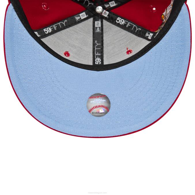 New Era cincinnati reds groovy rode 59fifty getailleerde pet BT24419