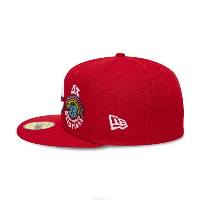 New Era cincinnati reds groovy rode 59fifty getailleerde pet BT24419