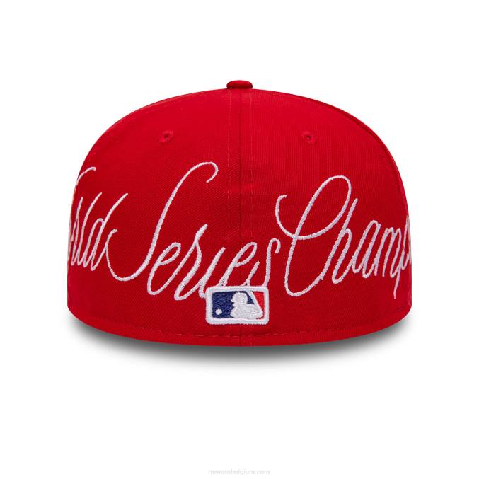 New Era cincinnati reds historische champs rode 59fifty getailleerde pet BT24274