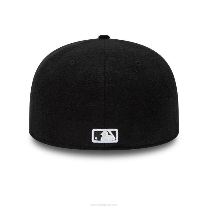 New Era cincinnati reds jubileum wol zwart 59fifty getailleerde pet BT24330