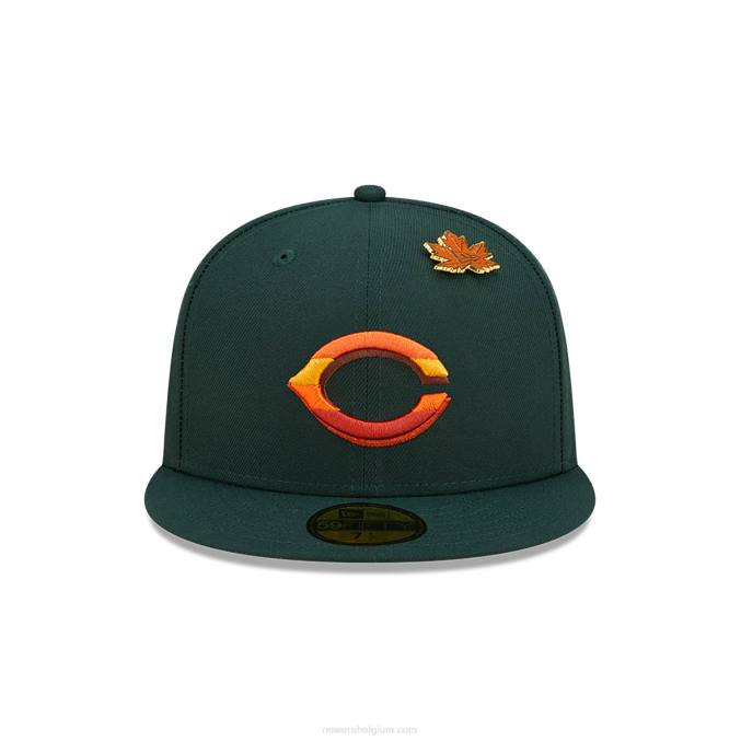 New Era cincinnati reds lommerrijke donkergroene 59fifty getailleerde pet BT24656