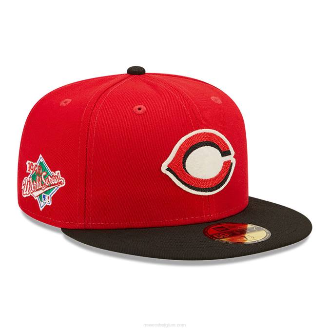 New Era cincinnati reds ne letterman rode 59fifty getailleerde pet BT24764