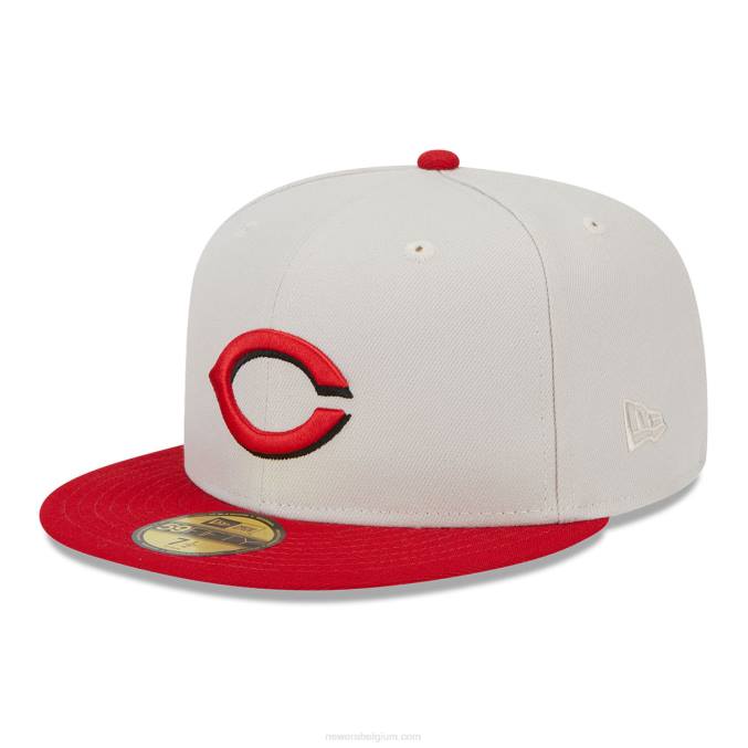 New Era cincinnati reds varsity letter stone 59fifty getailleerde pet BT24129
