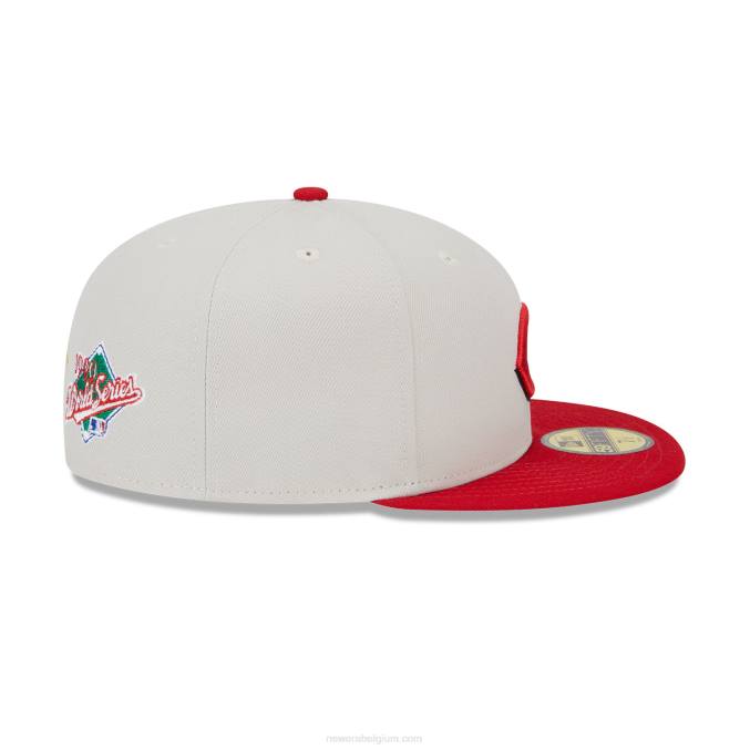 New Era cincinnati reds varsity letter stone 59fifty getailleerde pet BT24129