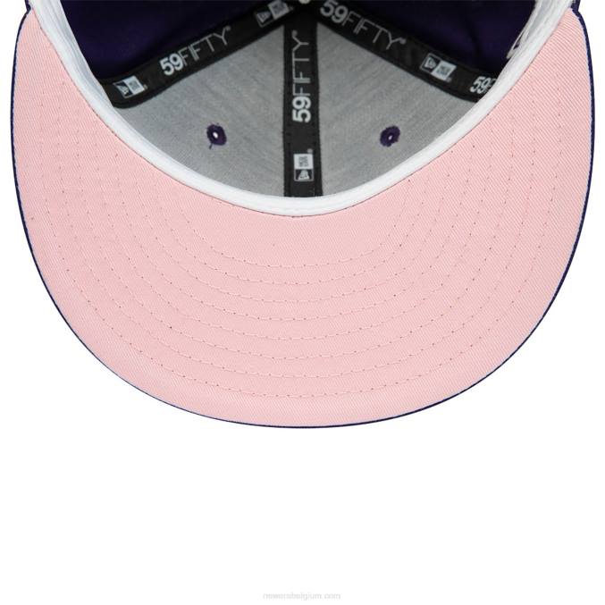 New Era colorado rockies 25 jaar paarse 59fifty getailleerde pet BT243