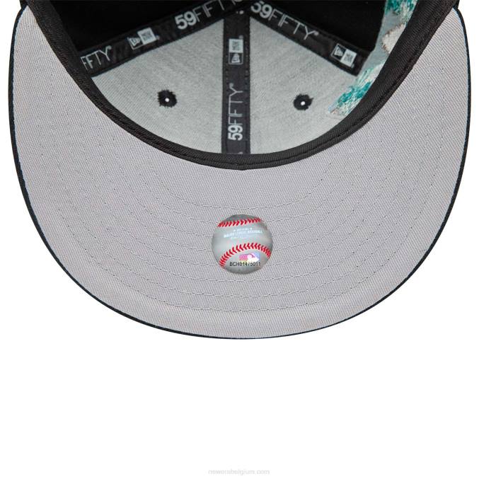 New Era colorado rockies stateview zwarte 59fifty getailleerde pet BT24630