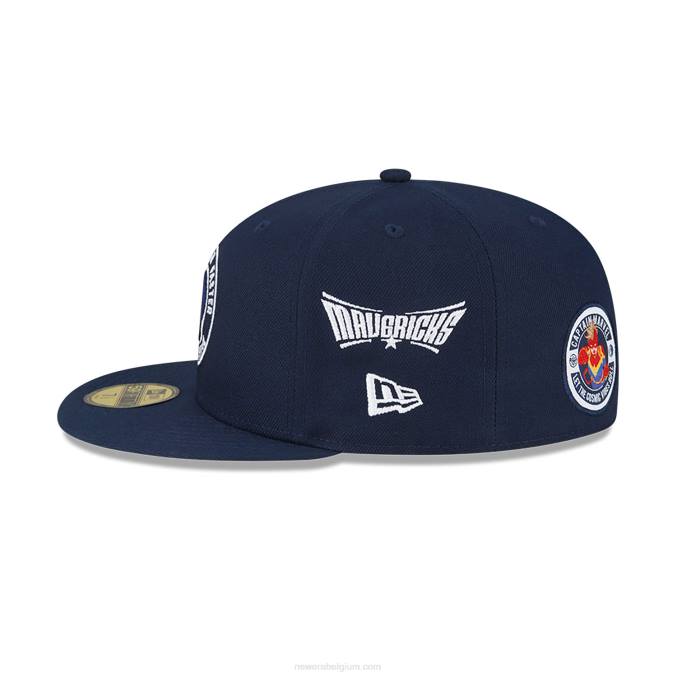 New Era dallas mavericks nba x marvel captain marvel marine 59fifty getailleerde pet BT241388