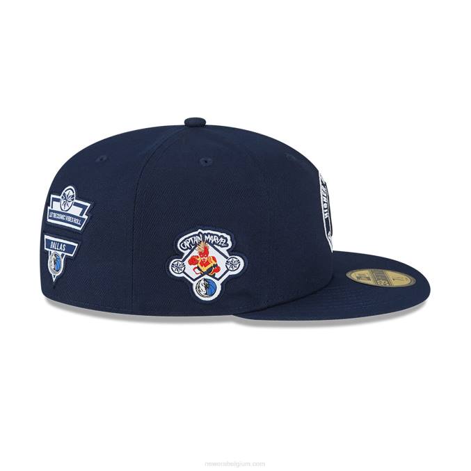 New Era dallas mavericks nba x marvel captain marvel marine 59fifty getailleerde pet BT241388