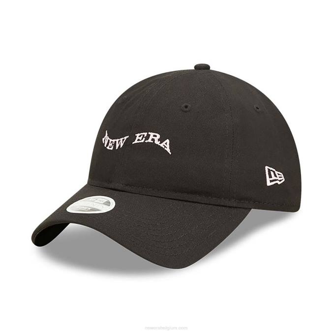 New Era dames wave logo zwarte 9twenty verstelbare pet BT242229