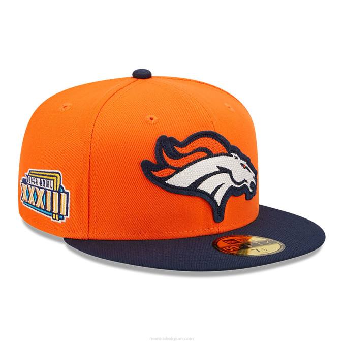 New Era denver broncos ne letterman oranje 59fifty getailleerde pet BT24468