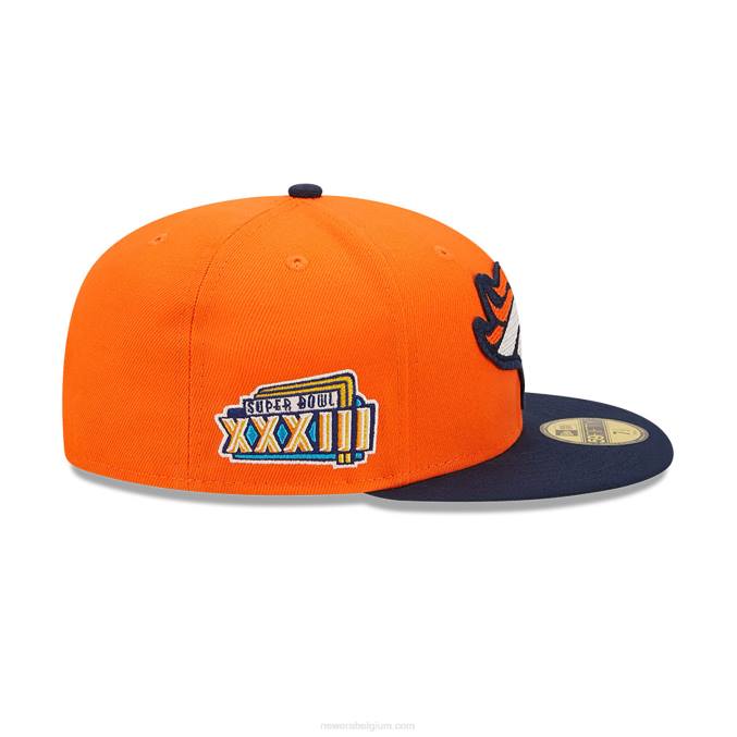 New Era denver broncos ne letterman oranje 59fifty getailleerde pet BT24468
