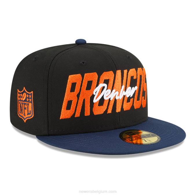 New Era denver broncos nfl diepgang zwarte 59fifty getailleerde pet BT24369