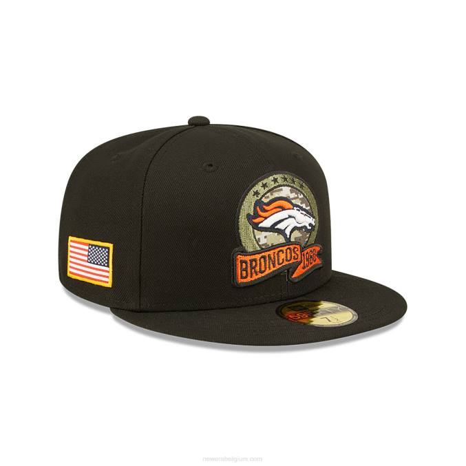 New Era denver broncos nfl salute to service zwarte 59fifty fitted cap BT24276