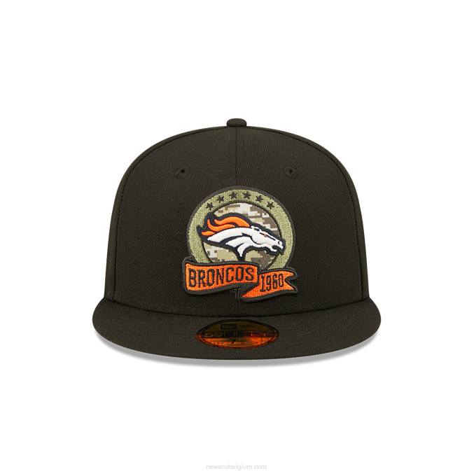 New Era denver broncos nfl salute to service zwarte 59fifty fitted cap BT24276