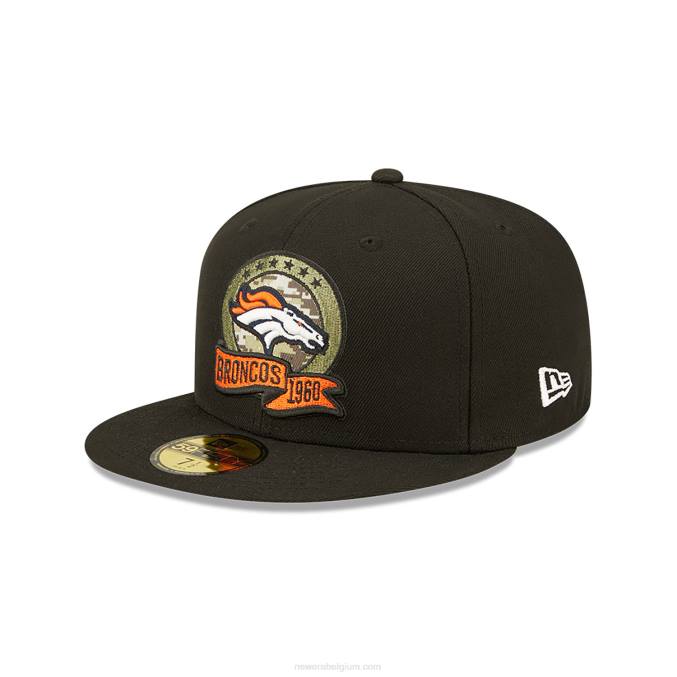 New Era denver broncos nfl salute to service zwarte 59fifty fitted cap BT24276