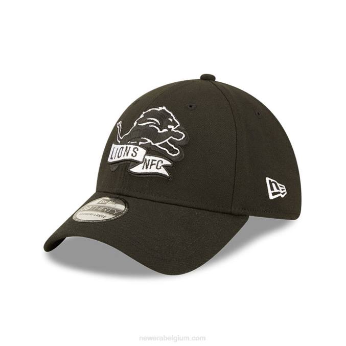 New Era detroit lions nfl sideline 2022 zwarte 39thirty stretch fit pet BT242164