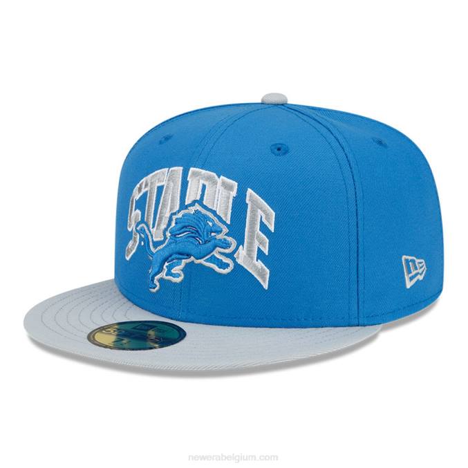 New Era detroit lions x nietje blauwe 59fifty getailleerde pet BT24546