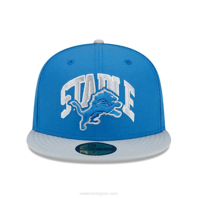 New Era detroit lions x nietje blauwe 59fifty getailleerde pet BT24546