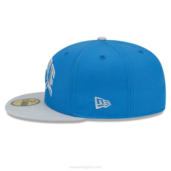 New Era detroit lions x nietje blauwe 59fifty getailleerde pet BT24546