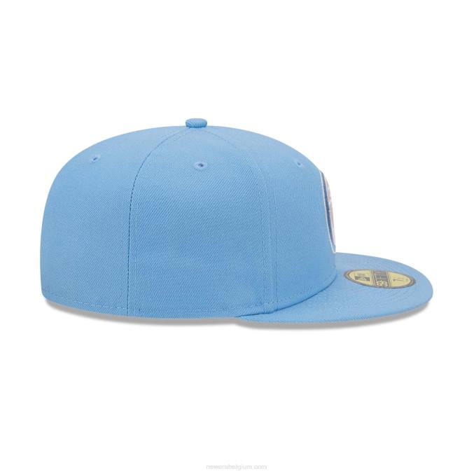 New Era detroit pistons light fantasy blue 59fifty getailleerde dop BT241219