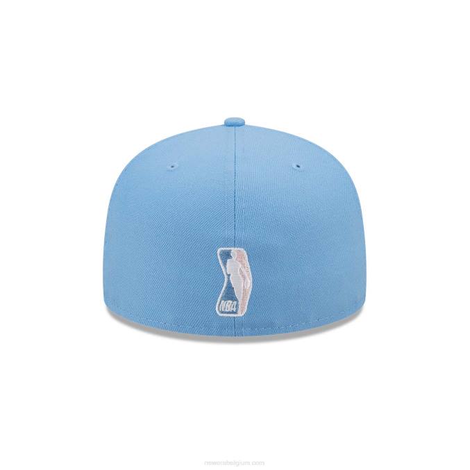 New Era detroit pistons light fantasy blue 59fifty getailleerde dop BT241219