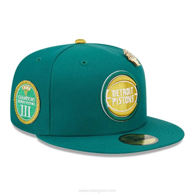 New Era detroit pistons max bet green 59fifty getailleerde dop BT24394